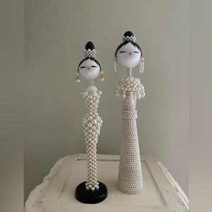 Rare Japanese Kokeshi, "PEARL OF A GIRL" Dolls